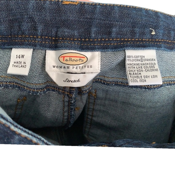 Talbots Women's Jeans Size 14W Talbots Petites Stretch Vintage Denim Jeans - Picture 5 of 6